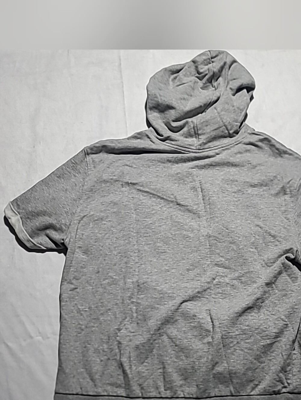George Hoodie Short Sleeve Pullover Gray Size XL